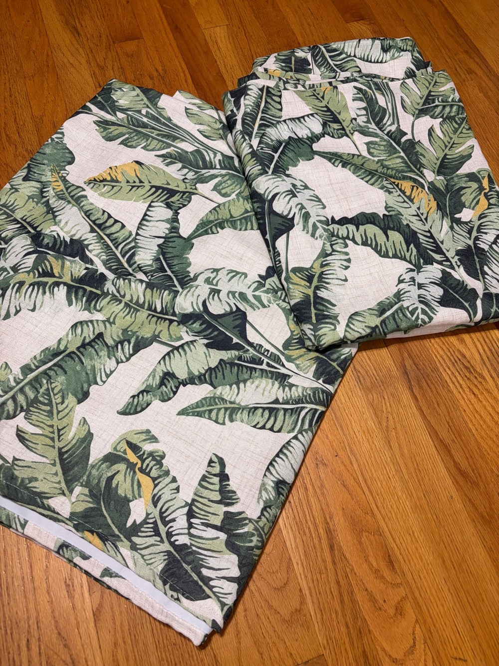 Set of Blackout Curtains Botanical Plant Leaf Theme, Size 52 x 84